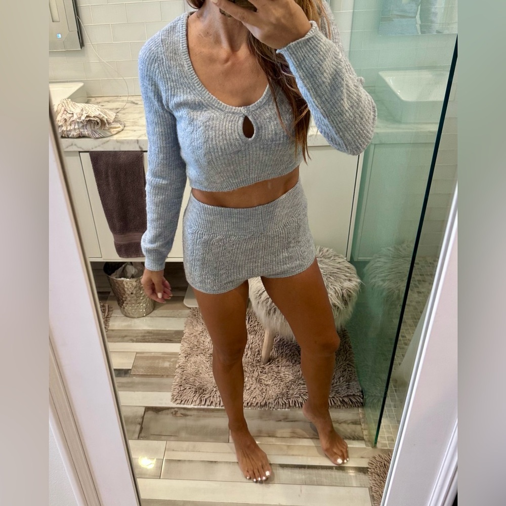 Tularosa Light Blue Crew Neck Sweater